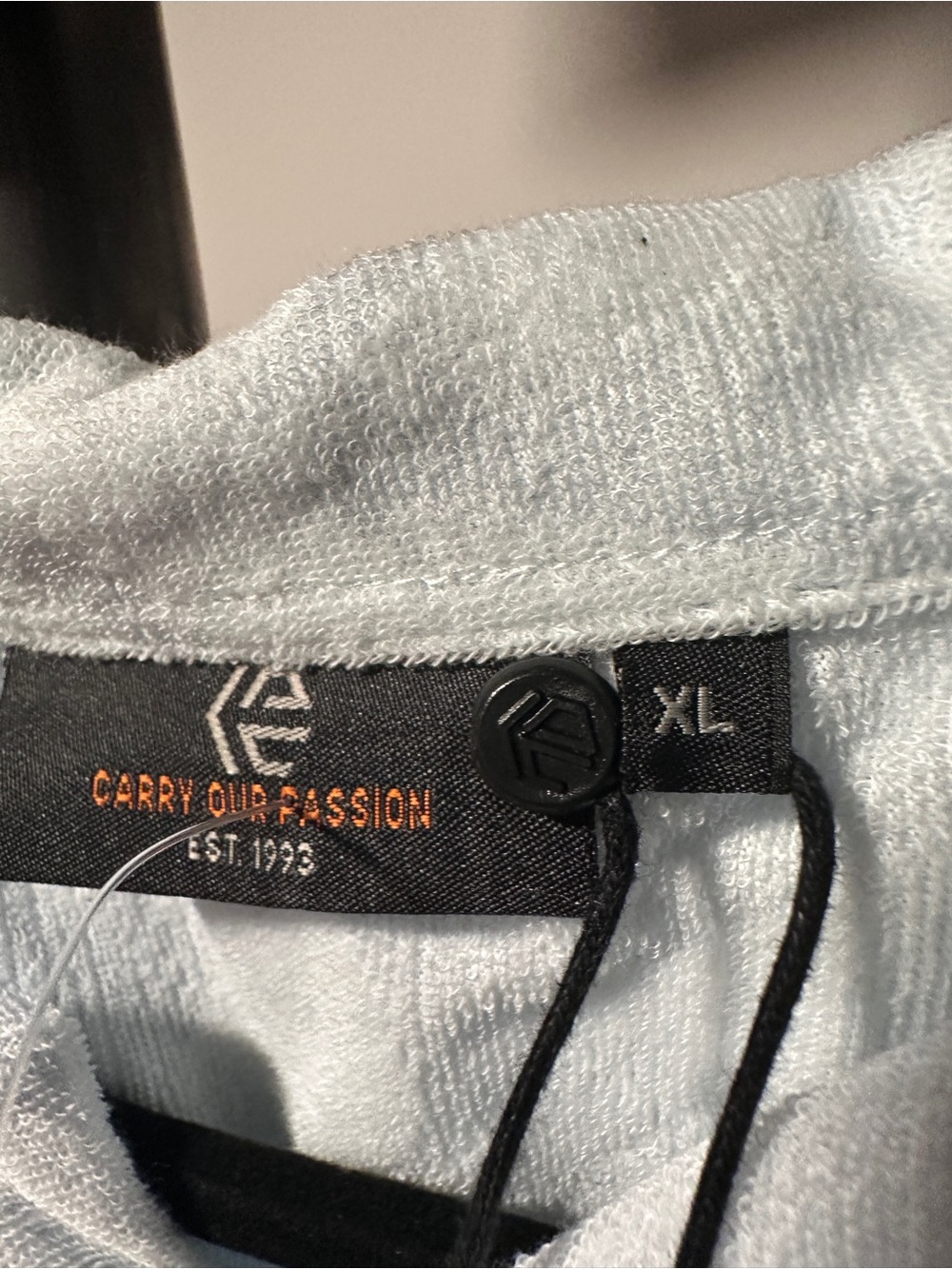 XL | INDICODE | Light Blue Terry Cloth Camp Collar Shirt - Picture 5 of 7
